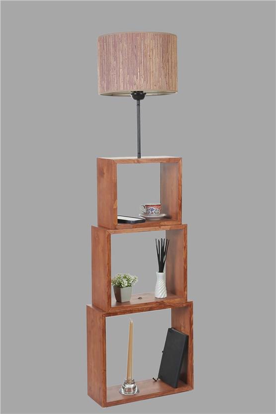 Lumexx Puzzle Ceviz Lambader Bambu 04 Abajurlu