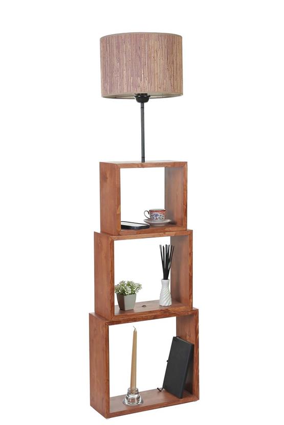 Lumexx Puzzle Ceviz Lambader Bambu 04 Abajurlu