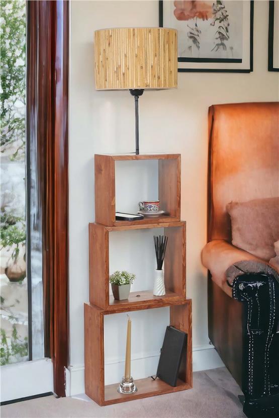 Lumexx Puzzle Ceviz Lambader Bambu 07 Abajurlu