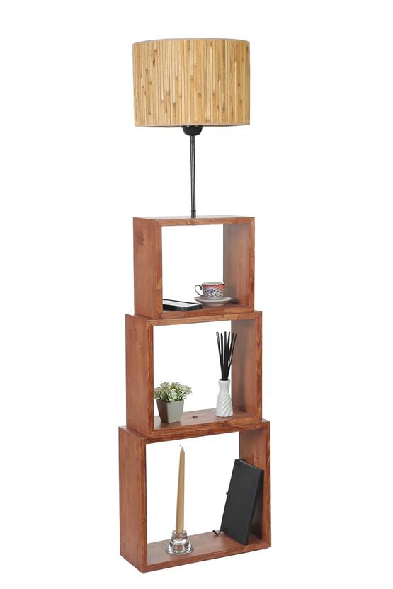 Lumexx Puzzle Ceviz Lambader Bambu 07 Abajurlu