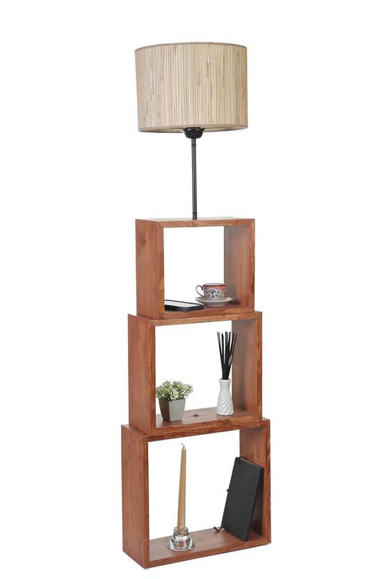 Lumexx Puzzle Ceviz Lambader Bambu 09 Abajurlu