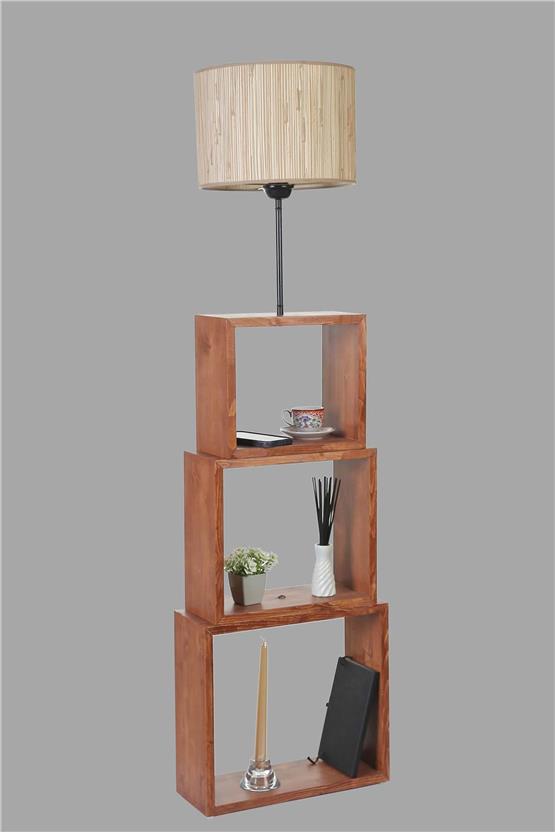 Lumexx Puzzle Ceviz Lambader Bambu 09 Abajurlu