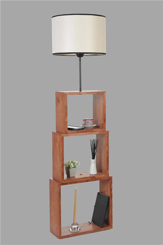 Lumexx Puzzle Ceviz Lambader Finli Krem Abajurlu