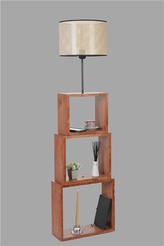 Lumexx Puzzle Ceviz Lambader Petek Abajurlu