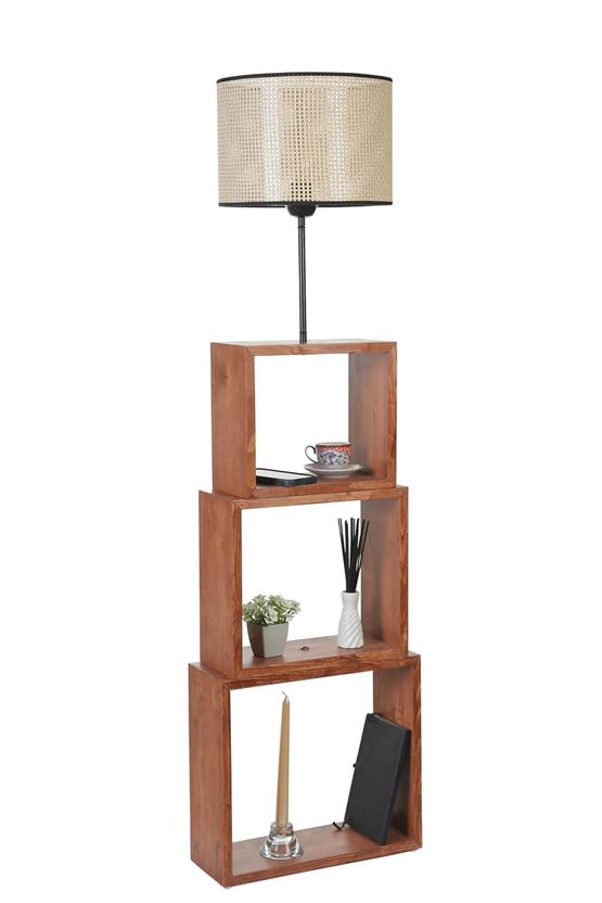 Lumexx Puzzle Ceviz Lambader Petek Abajurlu