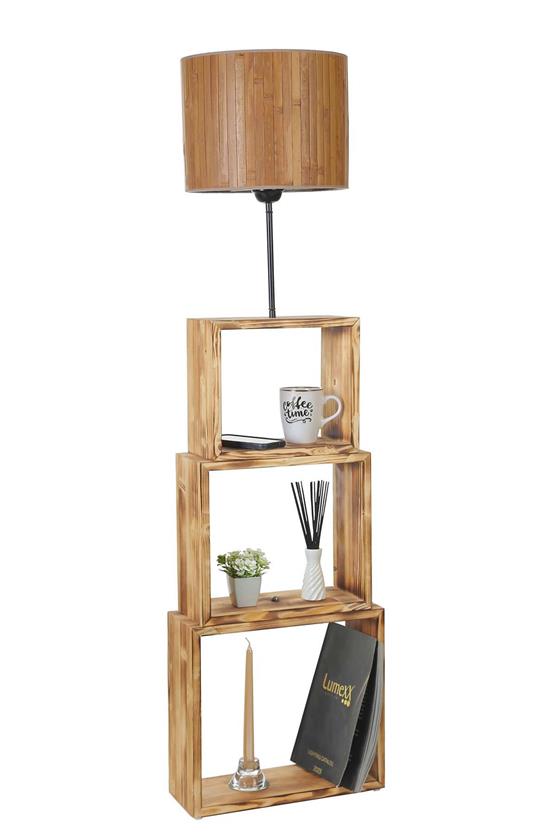 Lumexx Puzzle Yanık Lambader Bambu 01 Abajurlu