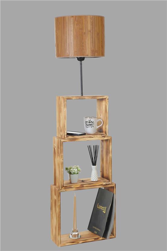Lumexx Puzzle Yanık Lambader Bambu 01 Abajurlu