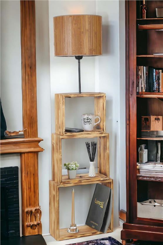 Lumexx Puzzle Yanık Lambader Bambu 01 Abajurlu