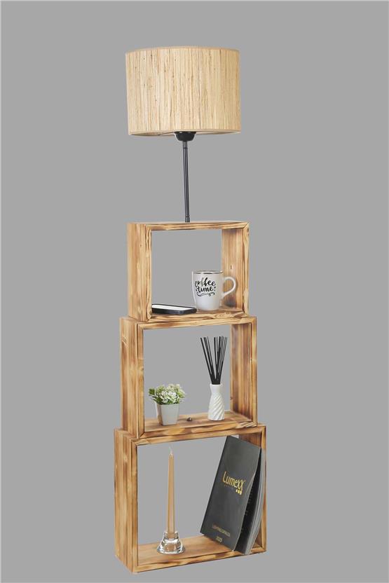 Lumexx Puzzle Yanık Lambader Bambu 010 Abajurlu