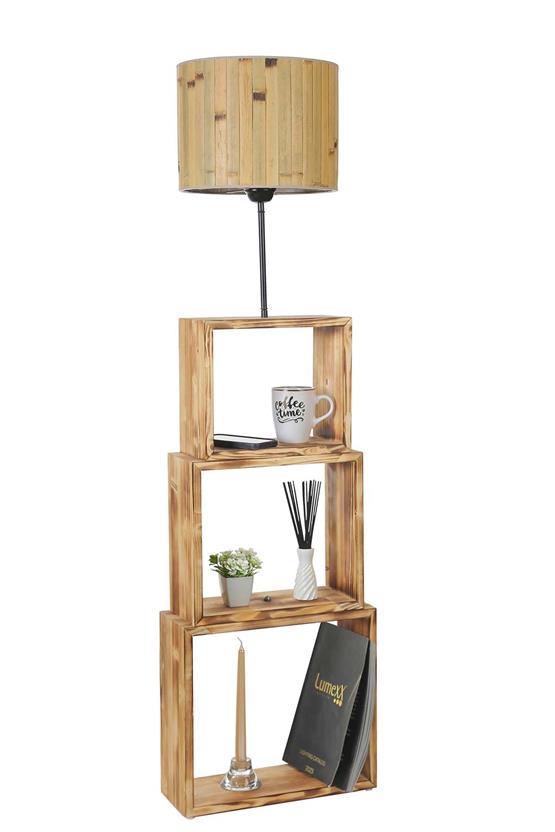 Lumexx Puzzle Yanık Lambader Bambu 02 Abajurlu