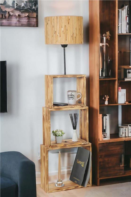 Lumexx Puzzle Yanık Lambader Bambu 07 Abajurlu