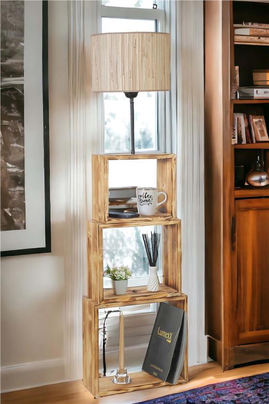 Lumexx Puzzle Yanık Lambader Bambu 09 Abajurlu