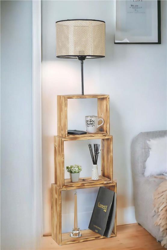 Lumexx Puzzle Yanık Lambader Petek Abajurlu