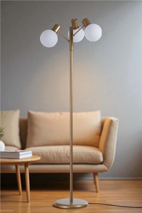 Lumexx Safir 3 Lü Eskitme Lambader Beyaz Camlı