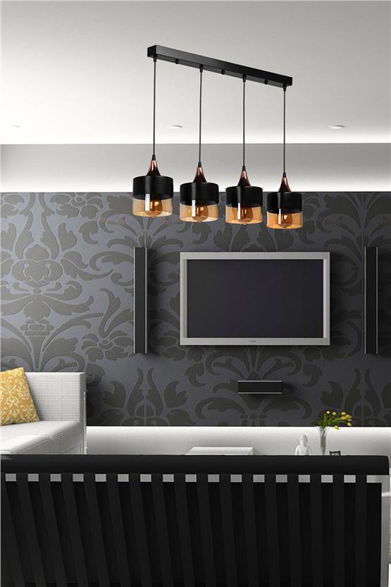 Lumexx Sahra 4 Lü Sıralı Sarkıt Siyah