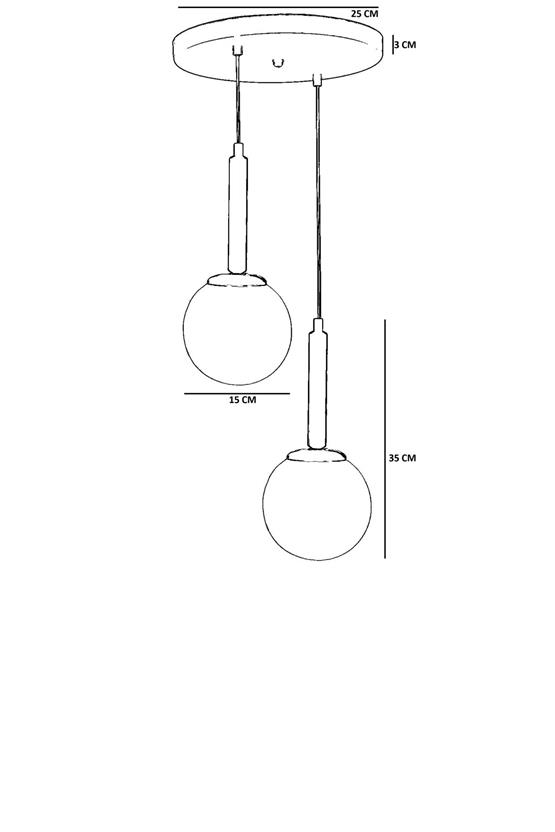Lumexx Sezgi 2 Li Tepsili Siyah Bal Camlı Sarkıt