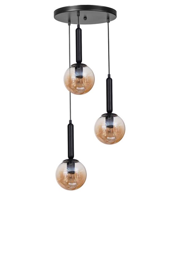 Lumexx Sezgi 3 Lü Tepsili Siyah Bal Camlı Sarkıt