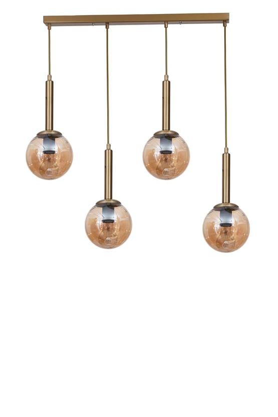 Lumexx Sezgi 4 Lü Sıralı Eskitme Bal Camlı Sarkıt