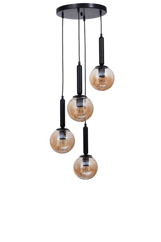 Lumexx Sezgi 4 Lü Tepsili Siyah Bal Camlı Sarkıt