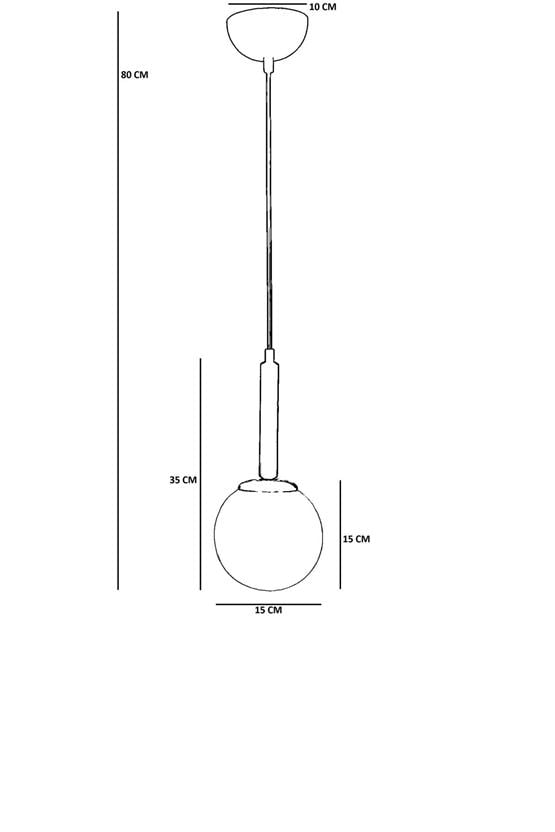Lumexx Sezgi Tekli Eskitme Beyaz Camlı Sarkıt
