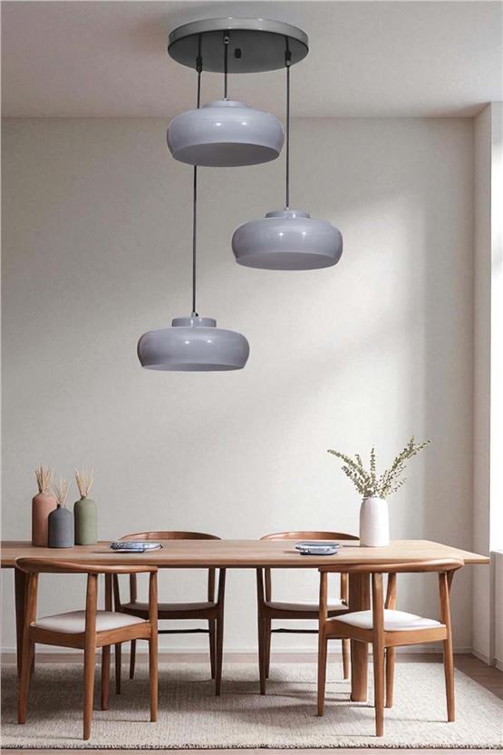 Lumexx Smith 3 Lü Tepsili Gri Sarkıt