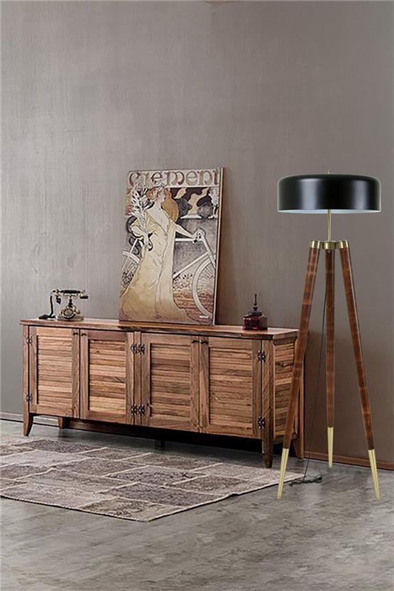 Lumexx Stil Ceviz Lambader Siyah Büyük Retro 8 Başlıklı