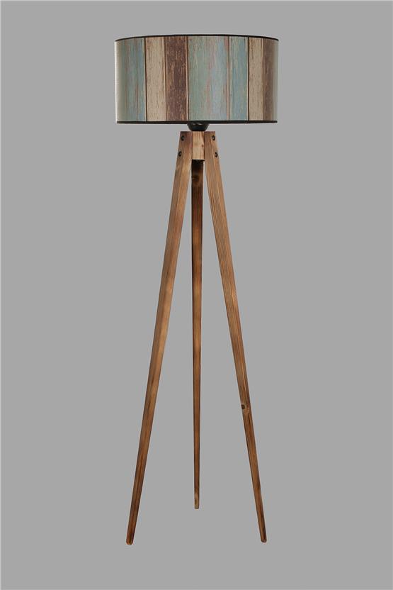 Lumexx Tripod Lambader Yanık Silindir Renkli Abajurlu