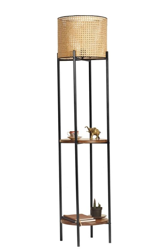 Lumexx Vega Siyah Rattan Başlıklı Lambader