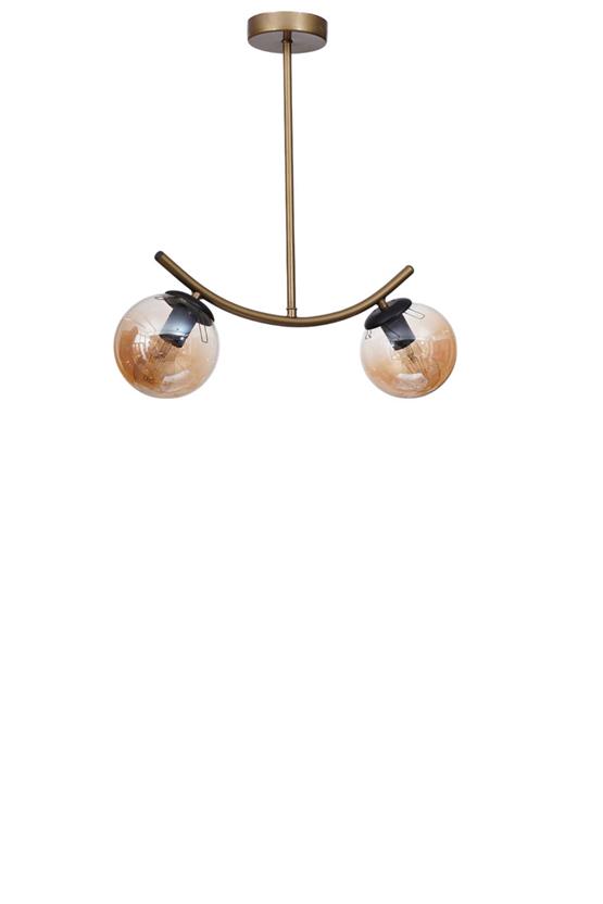 Lumexx Velvet 2 Li Eskitme Bal Camlı Plafonyer Avize
