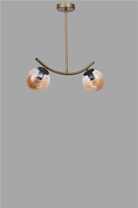 Lumexx Velvet 2 Li Eskitme Bal Camlı Plafonyer Avize