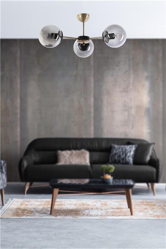 Lumexx  Venüs 3 Lü Füme Camlı Avize