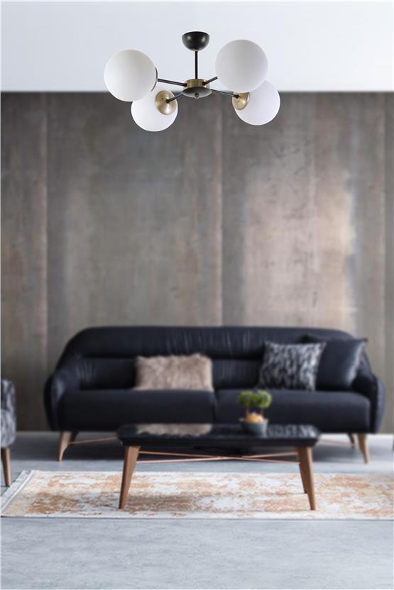 Lumexx  Venüs 4 Lü Beyaz Camlı Avize