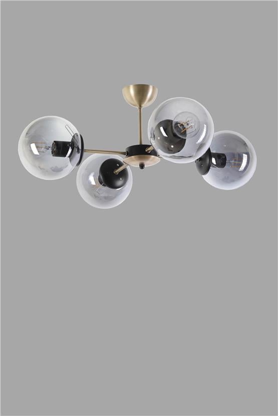 Lumexx  Venüs 4 Lü Füme Camlı Avize