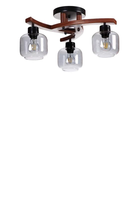 Lumexx Weston 3 Lü Ceviz Füme Camlı Plofonyer Avize