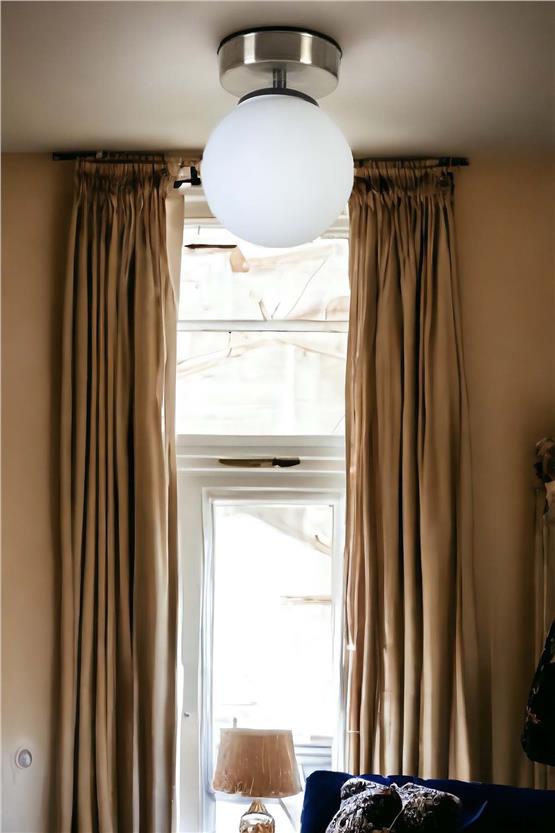 Lumexx Yeni Can Tekli Mat Krom Beyaz Camlı Avize