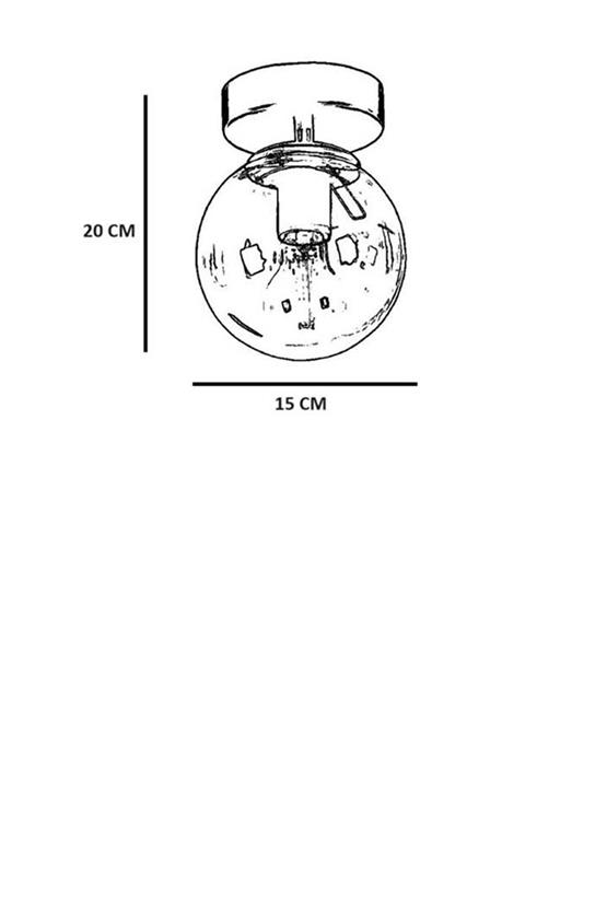 Lumexx Yeni Can Tekli Siyah Bal Camlı Avize