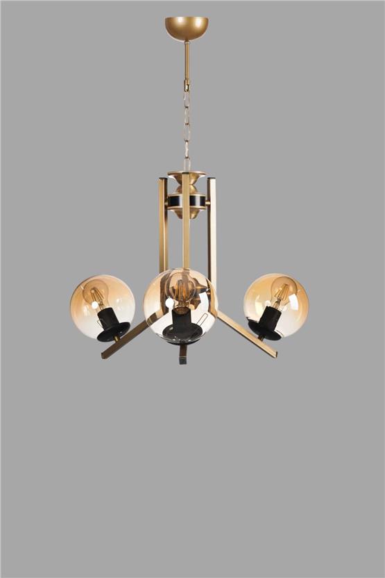 Lumexx Yeni Ruby 3 Lü Eskitme Bal Camlı Avize