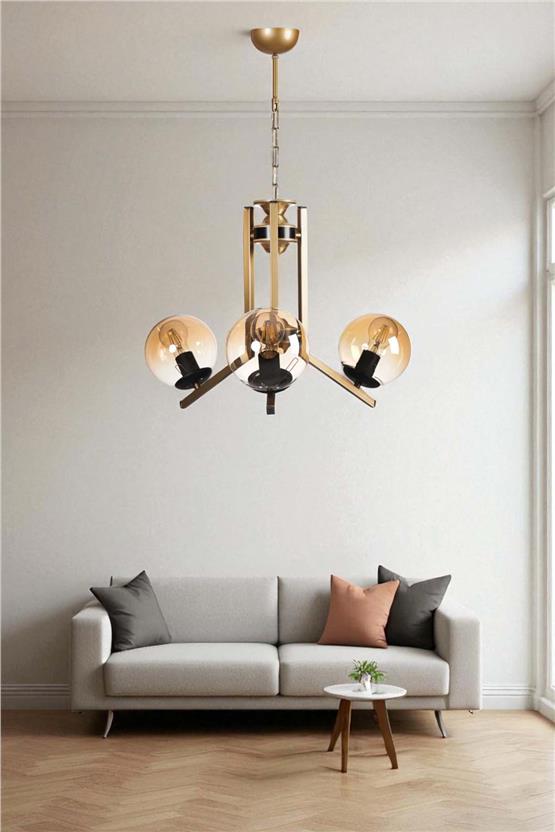 Lumexx Yeni Ruby 3 Lü Eskitme Bal Camlı Avize