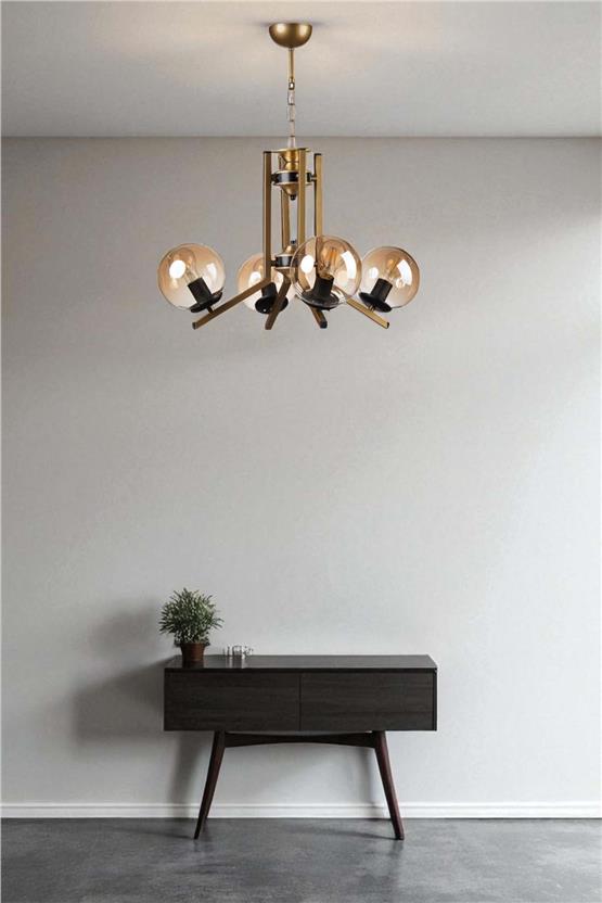 Lumexx Yeni Ruby 4 Lü Eskitme Bal Camlı Avize