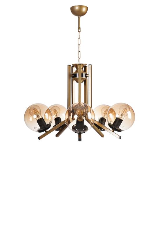 Lumexx Yeni Ruby 5 Li Eskitme Bal Camlı Avize