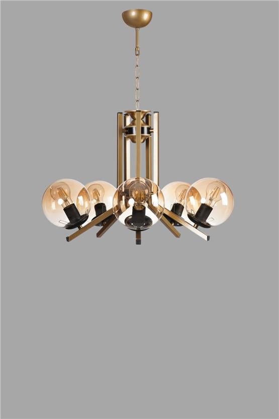 Lumexx Yeni Ruby 5 Li Eskitme Bal Camlı Avize