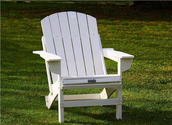 Mandu Adirondack (Ahşap Bahçe Sandalyesi) Beyaz-Mnd239