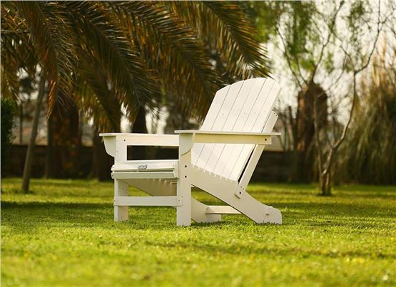Mandu Adirondack (Ahşap Bahçe Sandalyesi) Beyaz-Mnd239