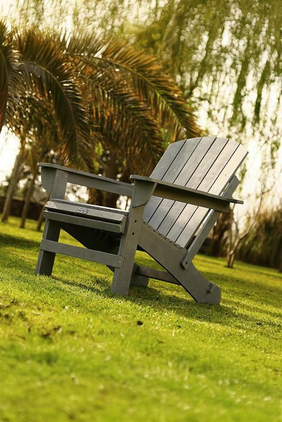Mandu Adirondack (Ahşap Bahçe Sandalyesi) Gri-Mnd239