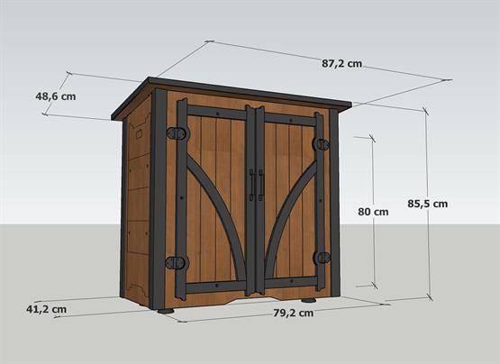 Mandu Ahşap Bahçe Depolama Dolabı 190Lt-Mnd220