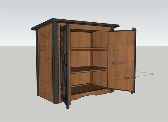 Mandu Ahşap Bahçe Depolama Dolabı 190Lt-Mnd220