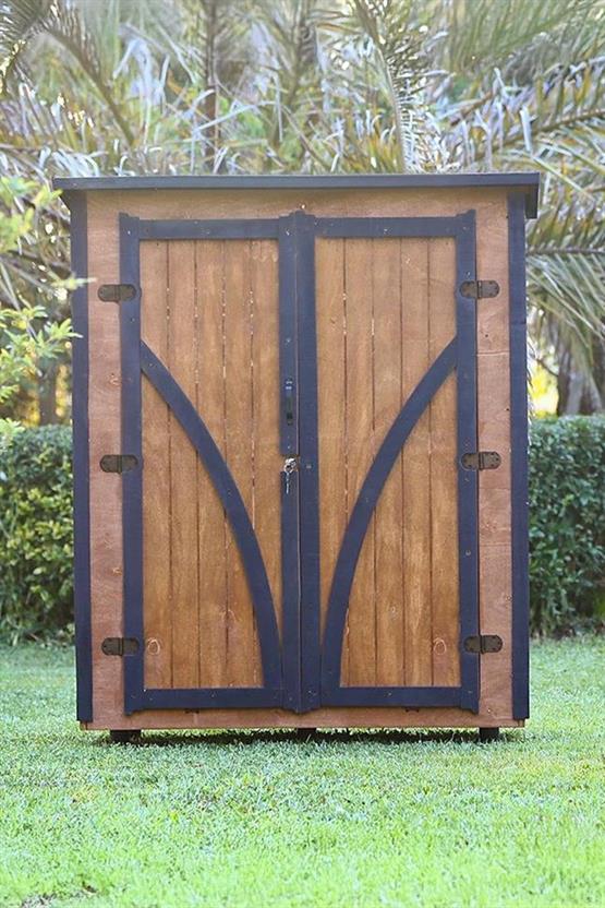 Mandu Ahşap Bahçe Depolama Dolabı 800Lt-Mnd223