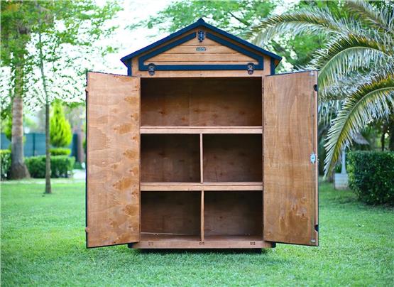 Mandu Ahşap Bahçe Depolama Dolabı 850 Lt-Mnd226