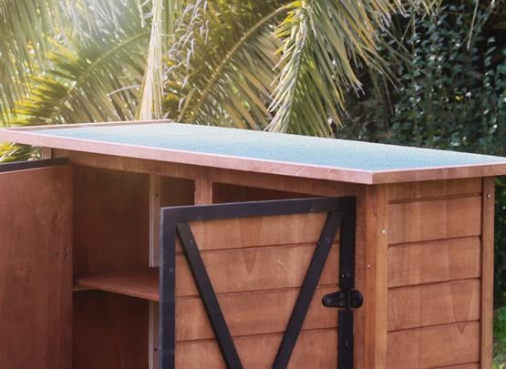 Mandu Ahşap Bahçe Depolama Dolabı Küçük-Mnd150