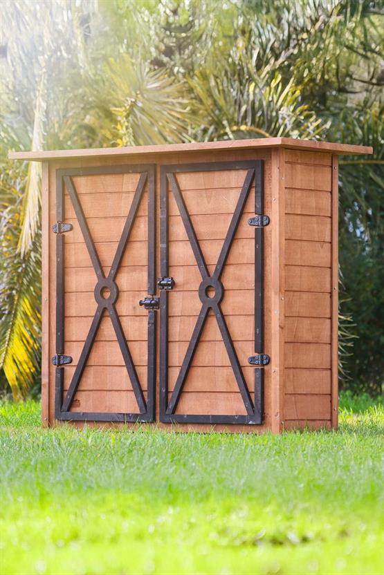 Mandu Ahşap Bahçe Depolama Dolabı Küçük-Mnd150